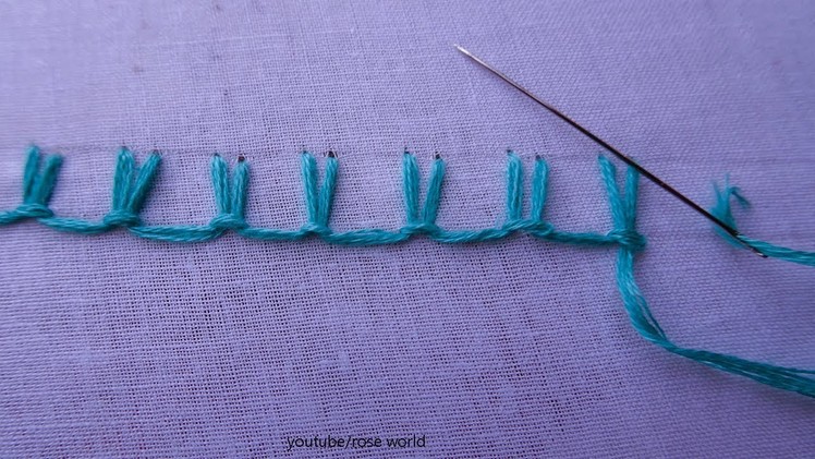 Basic Hand Embroidery Part - 30 | Up And Down Buttonhole Stitch