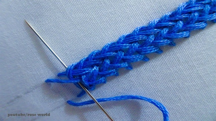 Basic Hand Embroidery Part - 41 | Plaited Braid Stitch