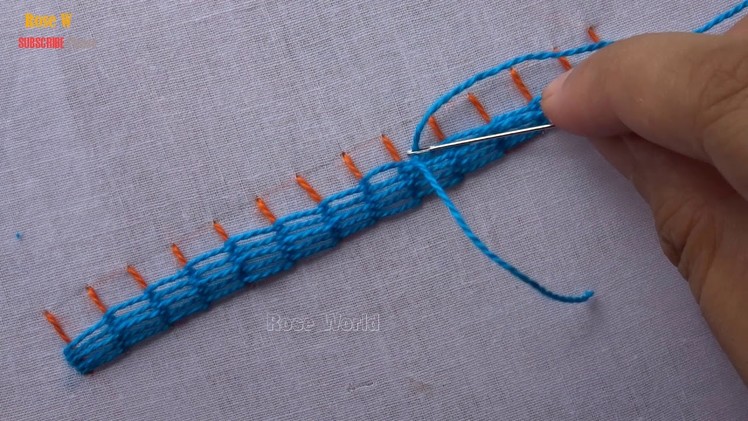 Basic Hand Embroidery Part - 54 | Raised Stem Stitch