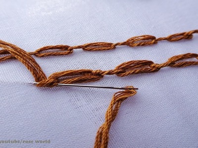 Basic Hand Embroidery Part - 59 | Cable Chain Stitch