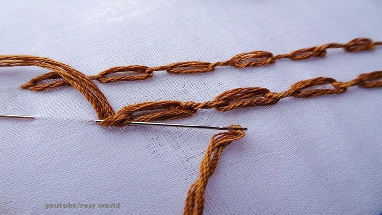 Basic Hand Embroidery Part - 59 | Cable Chain Stitch