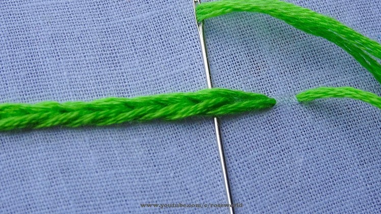 Basic Hand Embroidery Part - 62 | Heavy Chain Stitch