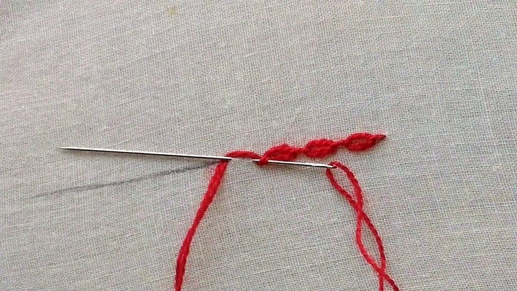Basic Hand Embroidery.Stitch Tutorial for beginners part-3,Cable Chain Stitch tutorial,Border line