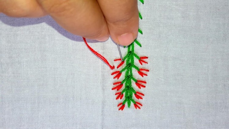 Basic Hand Embroidery Stitch |Border line embroidery tutorial for beginners.