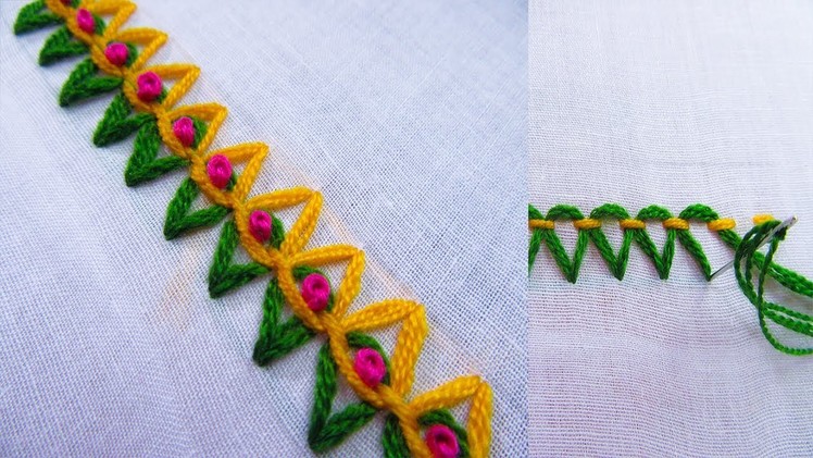 Basic Hand Embroidery Stitches; Step by Step Tutorial; Part 16