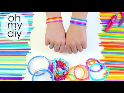 DIY: Drinking Straw Party Bracelet - New Amazing Drinking Straw Crafts and Life Hacks