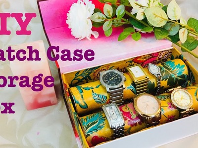 DIY: How to make wrist watch case or storage box|wrist watch storage ideas.box|Wrist Watch Organizer