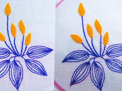 Hand Embroidery ; beautiful flower embroidery