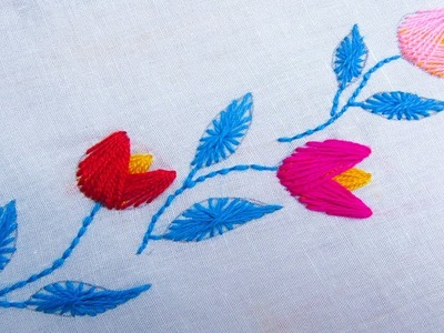 Hand Embroidery; Border Line Design