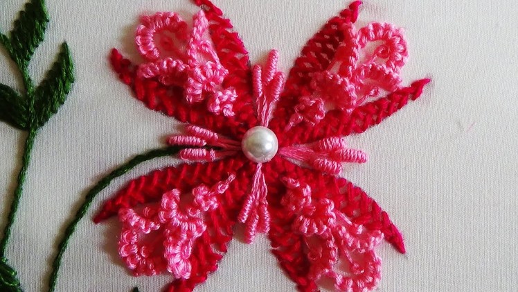 Hand Embroidery: Caston Flower Embroidery