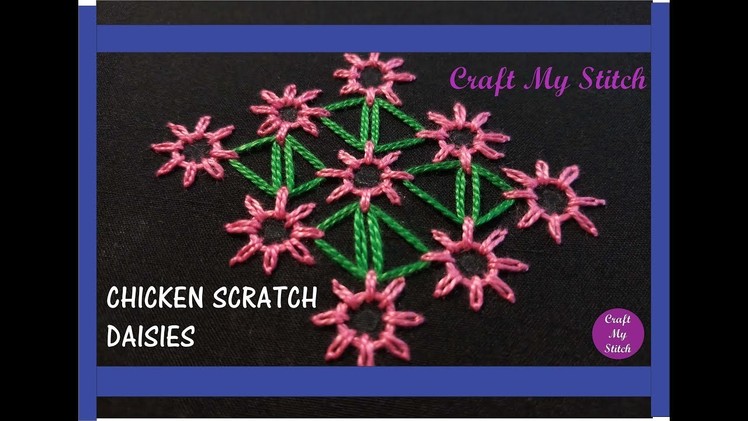 Hand Embroidery | Chicken Scratch Daisies