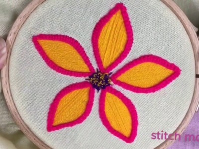 Hand embroidery easy stitch embroidery for table cloths and pillow covers
