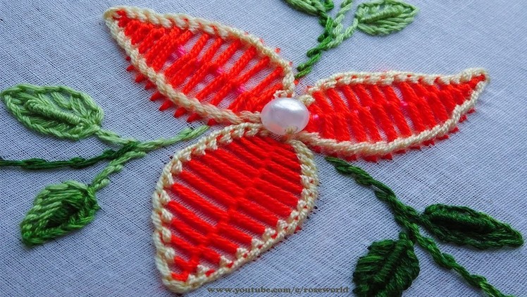 Hand Embroidery Flower Design | decorated modern hand embroidery flower design