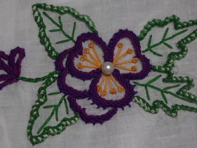 Hand Embroidery : Mediterranean Knot Stitch Embroidery