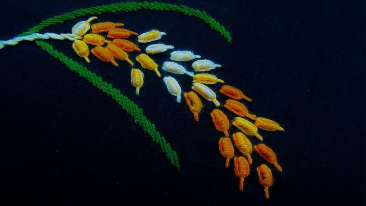Hand Embroidery; Paddy Seeds Embroidery; Bullion Knot Stitch