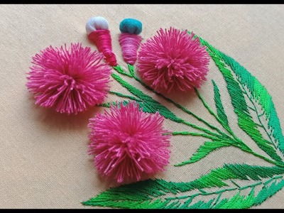 HAND EMBROIDERY: POM POM FLOWERS STITCH