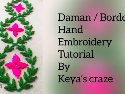#HandEmbroidery | Border. Daman Hand embroidery Tutorial