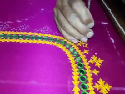 Kutch work making by hand