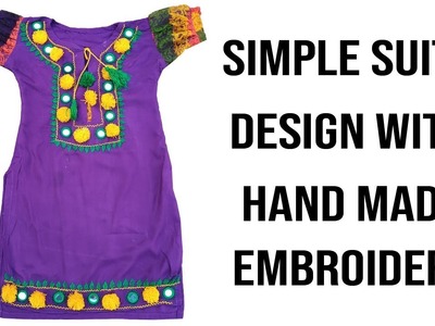 Latest Simple Punjabi Suit Design For Girls - Simple Suits Design With Hand Made Embroidery