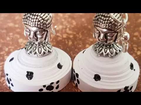 Quilling Earring || Quilling Buddha Jhumkha || Quilled Jumkha earring