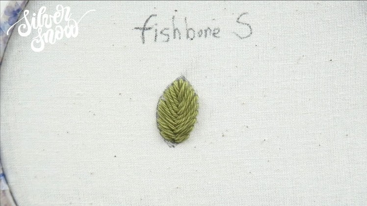 [프랑스 자수] 피쉬본 스티치 fishbone stitch, hand embroidery stitch tutorial