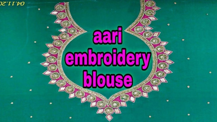 Tutorial new blouse design | Aari embroidery | hand embroidery