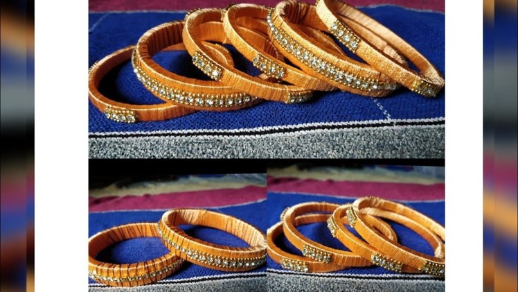(diy) silk thread designer bangles at home.how to make designer silk thread bangles at home