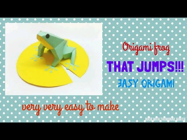 Easy Origami jumping frog | Easy Origami