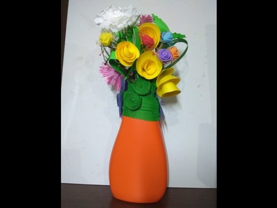 #flowervase DIY| How to make a flower vase from waste materials|