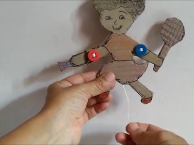 How to make a Cardboard moving puppet DIY