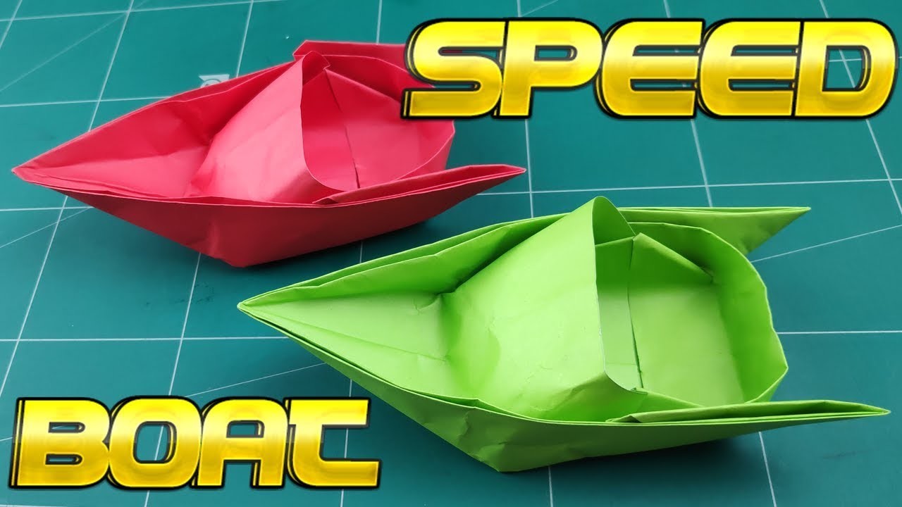 How to Make A Paper Boat, DIY Easy Paper Speed Boat, Origami Paper Boat