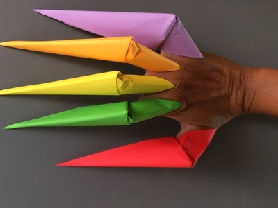 How to make a paper claws | How to Make the Easiest Paper Claws | Easy Origami Claws