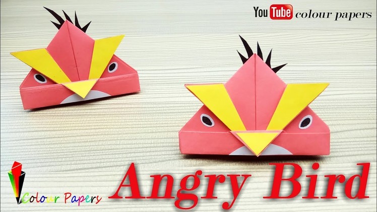 How to make Angry Birds. Papercraft.Angry Bird Crafts Ideas for kids I Simple Origami Bird |