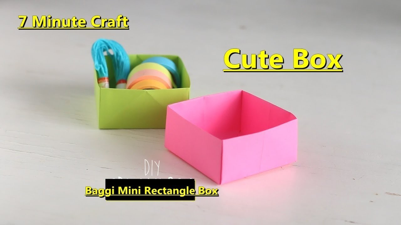 how-to-make-baggi-mini-rectangle-box-diy-easy-origami-paper-box-craft-ideas