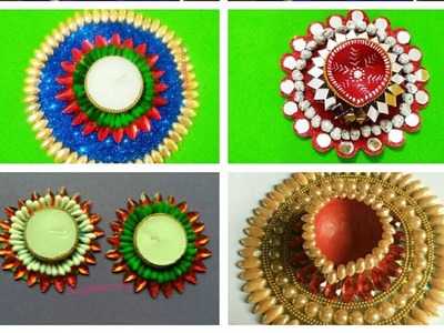 How to make diya holder with cd\diy diwali decoration ideas at home |home decoration ideas