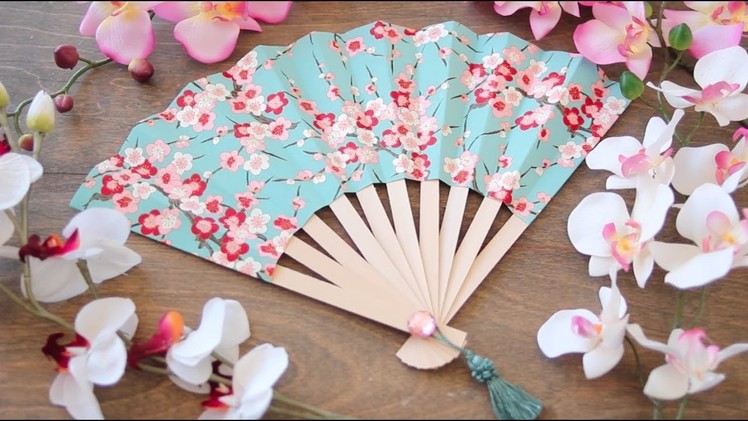 How to make easy paper and popsicle stick fan in just 5 minutes