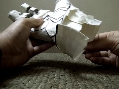 Iron man hand from paper