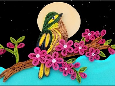 Paper Art | amazing Beautiful Quilling bird | Paper Quilling Art