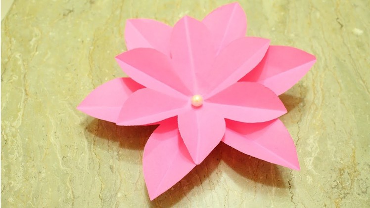 Pink flower easy how to make paper flowers in easy way. diy easy crafts