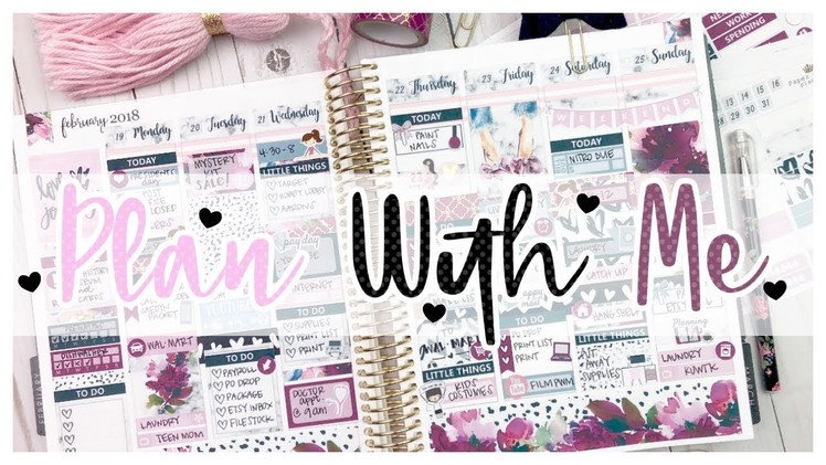 Plan With Me ❤️ Feb 19-25th ❤️ Printable Kit Ft. Paper Crown Planner
