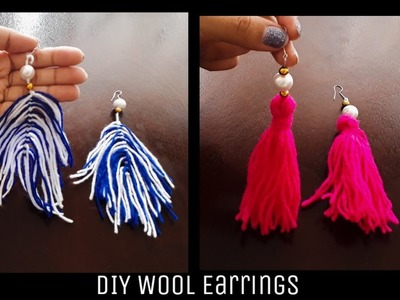 2 DIY Earrings Ideas from Wool| Navratri & Garba Jewellery|Quicky Crafts