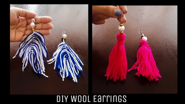 2 DIY Earrings Ideas from Wool| Navratri & Garba Jewellery|Quicky Crafts