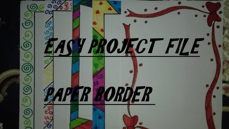 9 Easy Paper Border Designs | Project file Border Designs | Project & Assignment Borders | TLIMS 47