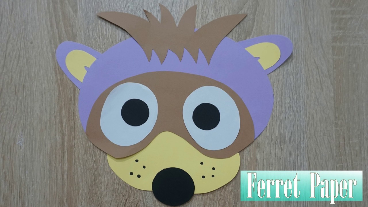 Art Cutting Paper Ferret || Ferret paper crafts for kids