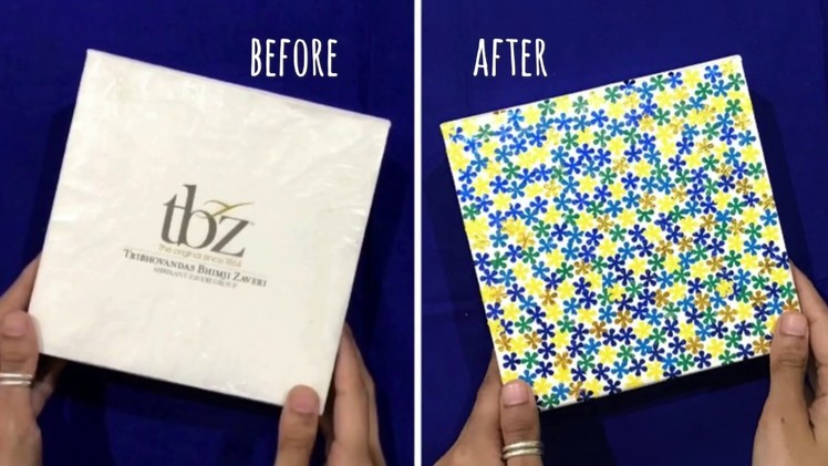 Decorate cardboard storage box | DIY recycled crafts