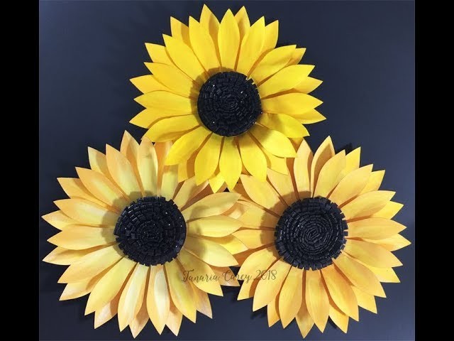DIY - How to make a Paper Sunflower - Template by VCIDesign