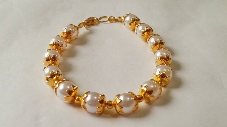 DIY : Pearl Bracelet | How to make DIY Beads Bracelet