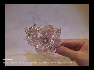 [ DUET HANDMADE ] French Beaded Flower Hair Comb