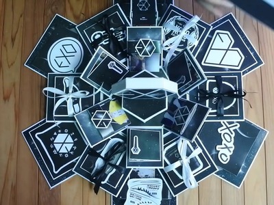 Ideas Exo Hexagon Explosion Box. ideas gift. diy exo gift (part 1)