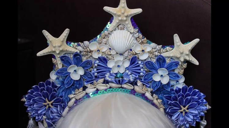 Mermaid crown headband kanzashi.shells